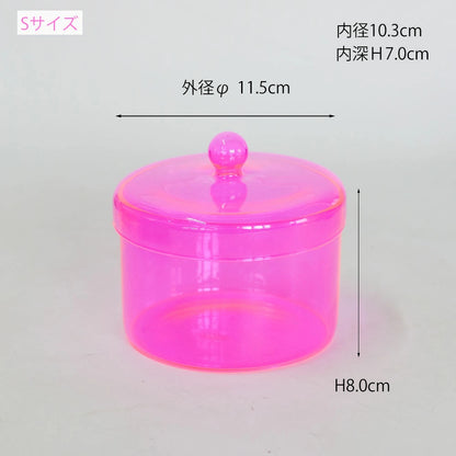 ガラスケース ネオンカラーRadiance Neon Case 蓋付き 黄色 ピンク オレンジ 紫 一輪挿し ポップ ビタミンカラー 軽量 ガラス 平成レトロ |
