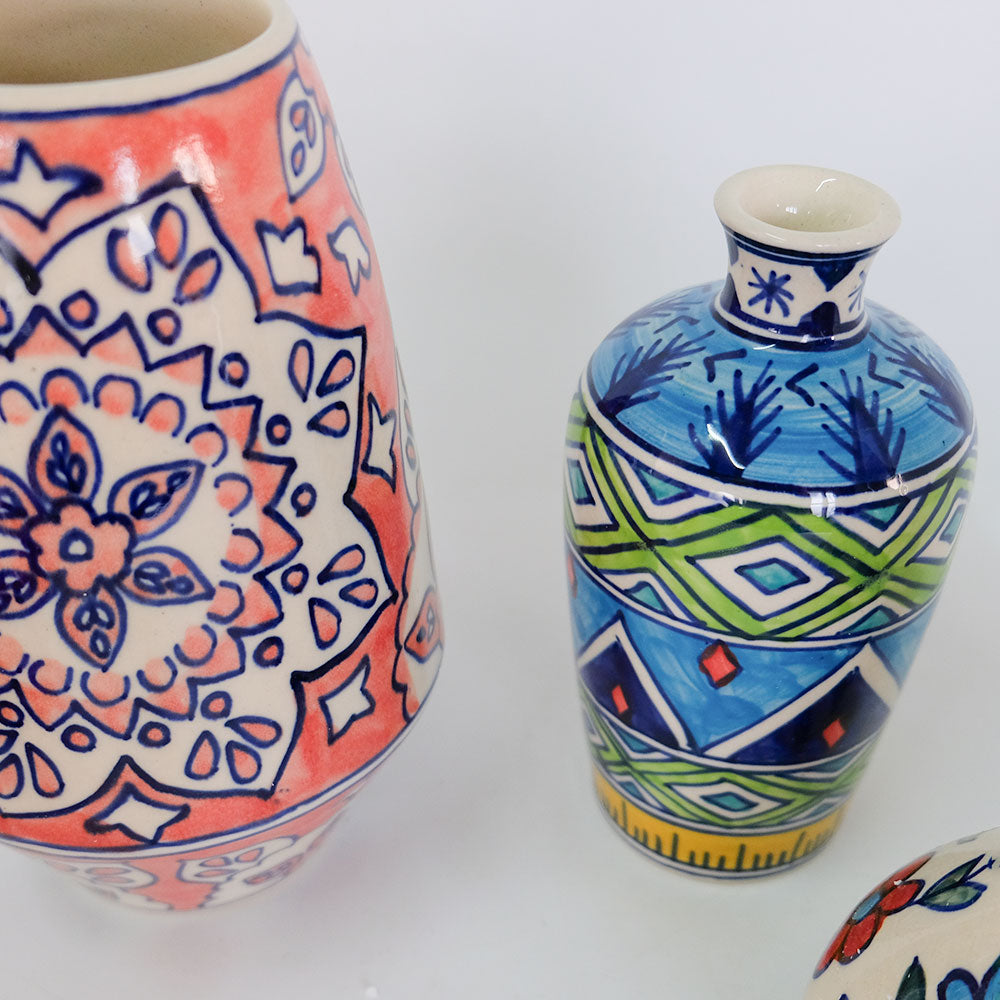 花瓶 おしゃれ インド製 ハンドメイド アート 陶器 | Freaks Pottery TRONCO トロンコ