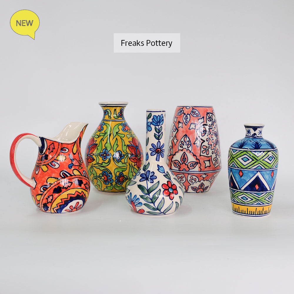 花瓶 おしゃれ インド製 ハンドメイド アート 陶器 | Freaks Pottery TRONCO トロンコ
