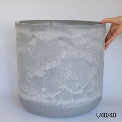 鉢カバー シティモール U型40 頑丈 樹脂製 10号鉢対応 40cm 高40cm プラスチック 鉢 黒 グレー 白
