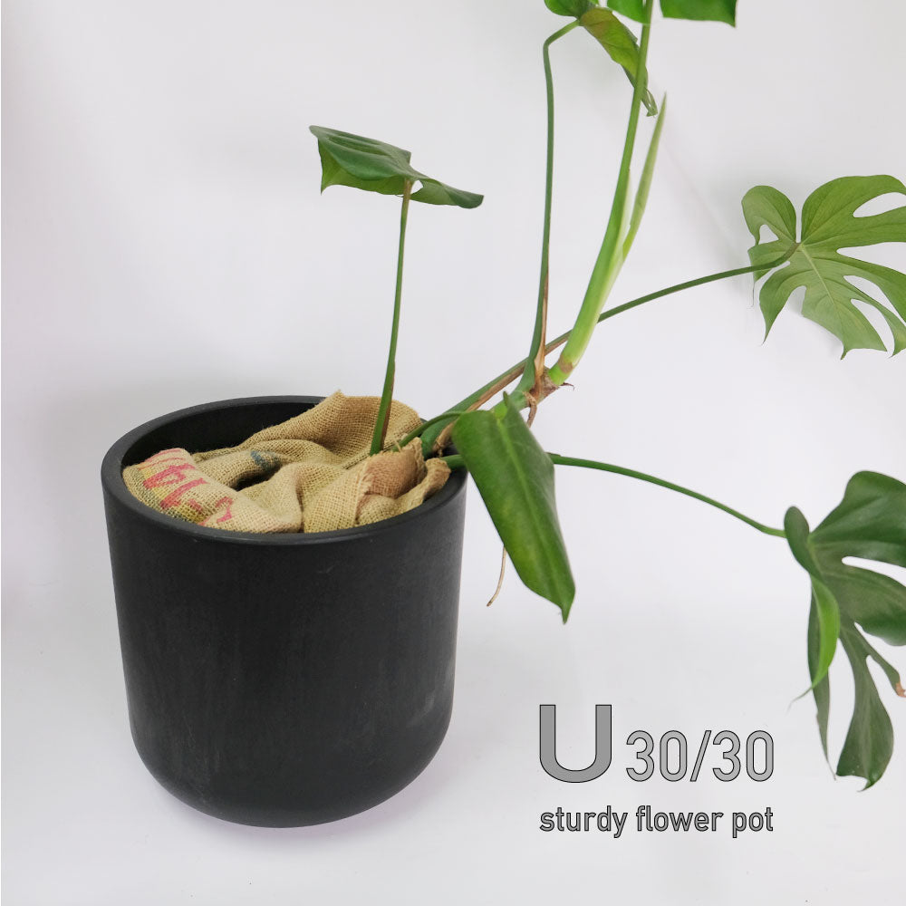 【送料無料】鉢カバー シティモール U型30 頑丈 樹脂製 10号鉢対応 30cm 高30cm プラスチック 鉢 植 10号 プラスチック黒 グレー 白 植木鉢 大型