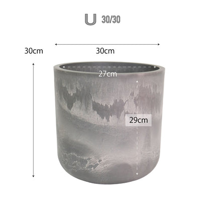【送料無料】鉢カバー シティモール U型30 頑丈 樹脂製 10号鉢対応 30cm 高30cm プラスチック 鉢 植 10号 プラスチック黒 グレー 白 植木鉢 大型