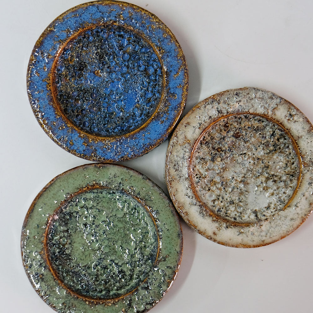 植木鉢 おしゃれ GRIT POT & SAUCER 陶器鉢 受皿付 アースカラー  ビンテージ風 YARD 12cm 15cm 4号 5号